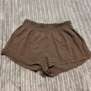 SHEIN High Waist Brown Women's Shorts
